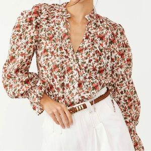 Free People floral blouse